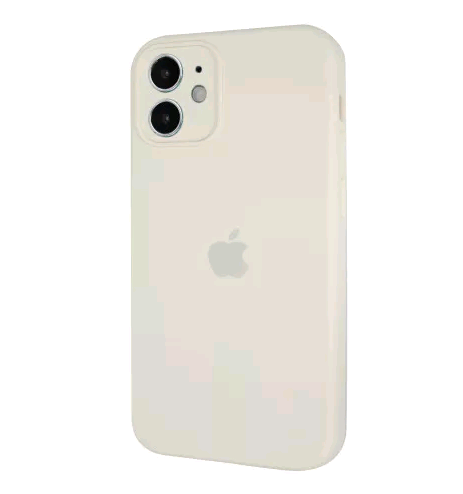 Silicone Case Square Full Camera Protective (AA) для iPhone 11 (Milk)-0